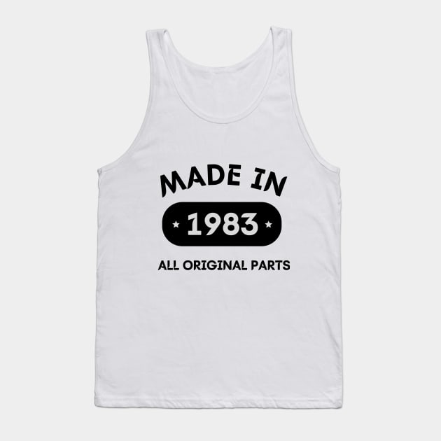 Vintage Perfection: Made in 1983, All Original Parts Tank Top by For The Love Of You Always